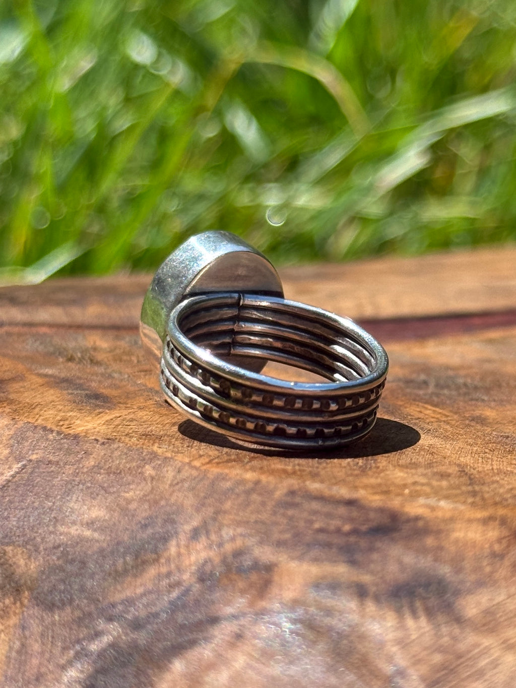 White Buffalo Turquoise Statement Ring