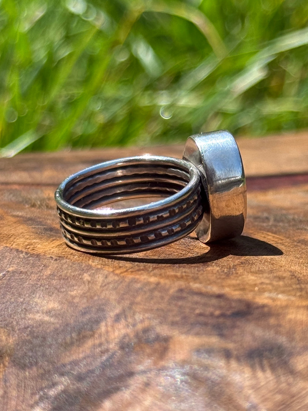 White Buffalo Turquoise Statement Ring