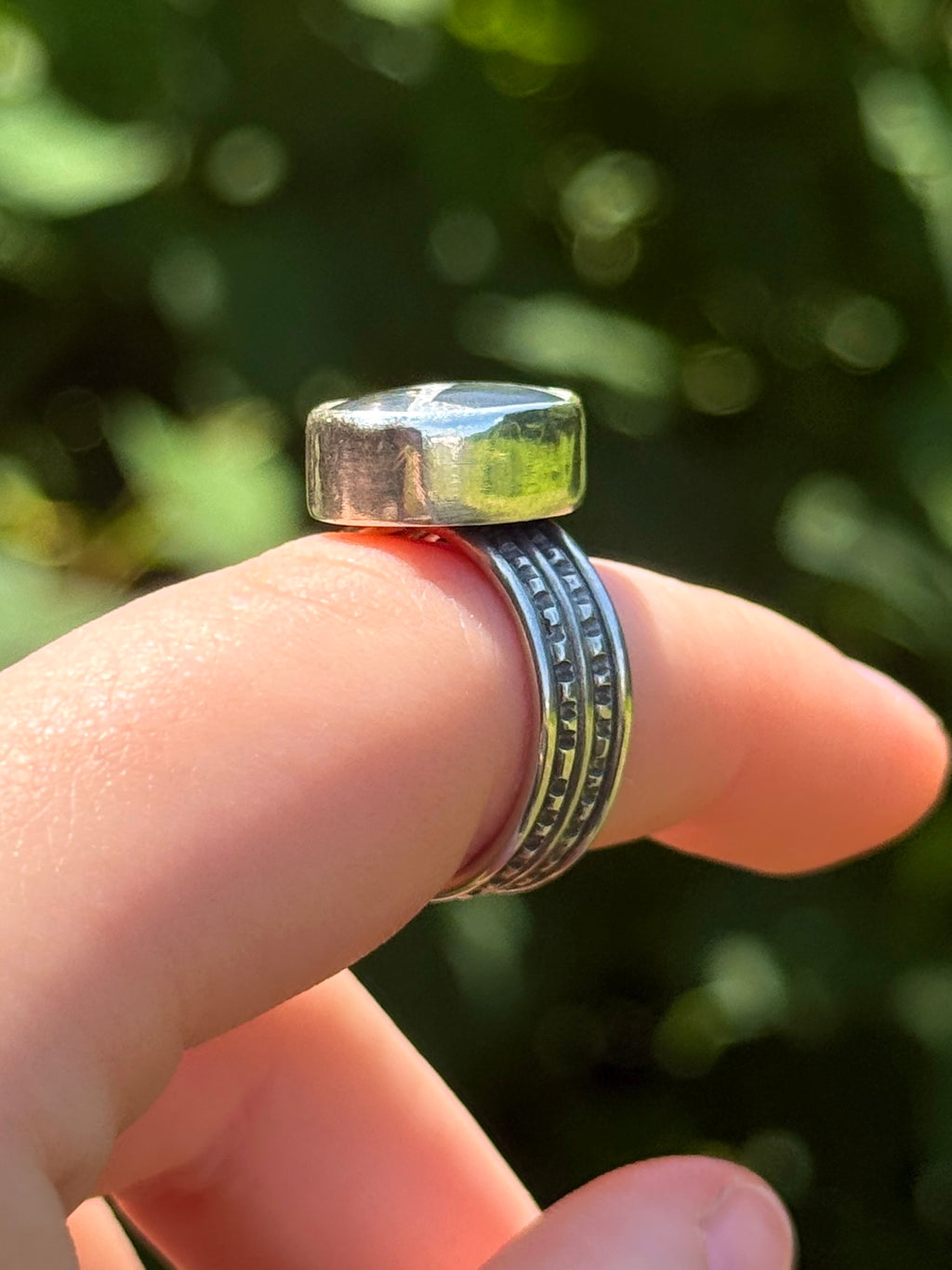 White Buffalo Turquoise Statement Ring