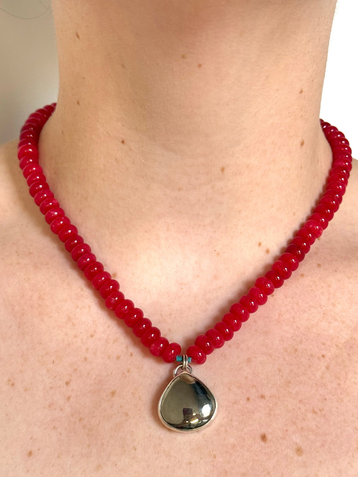 Red Jade Statement Necklace