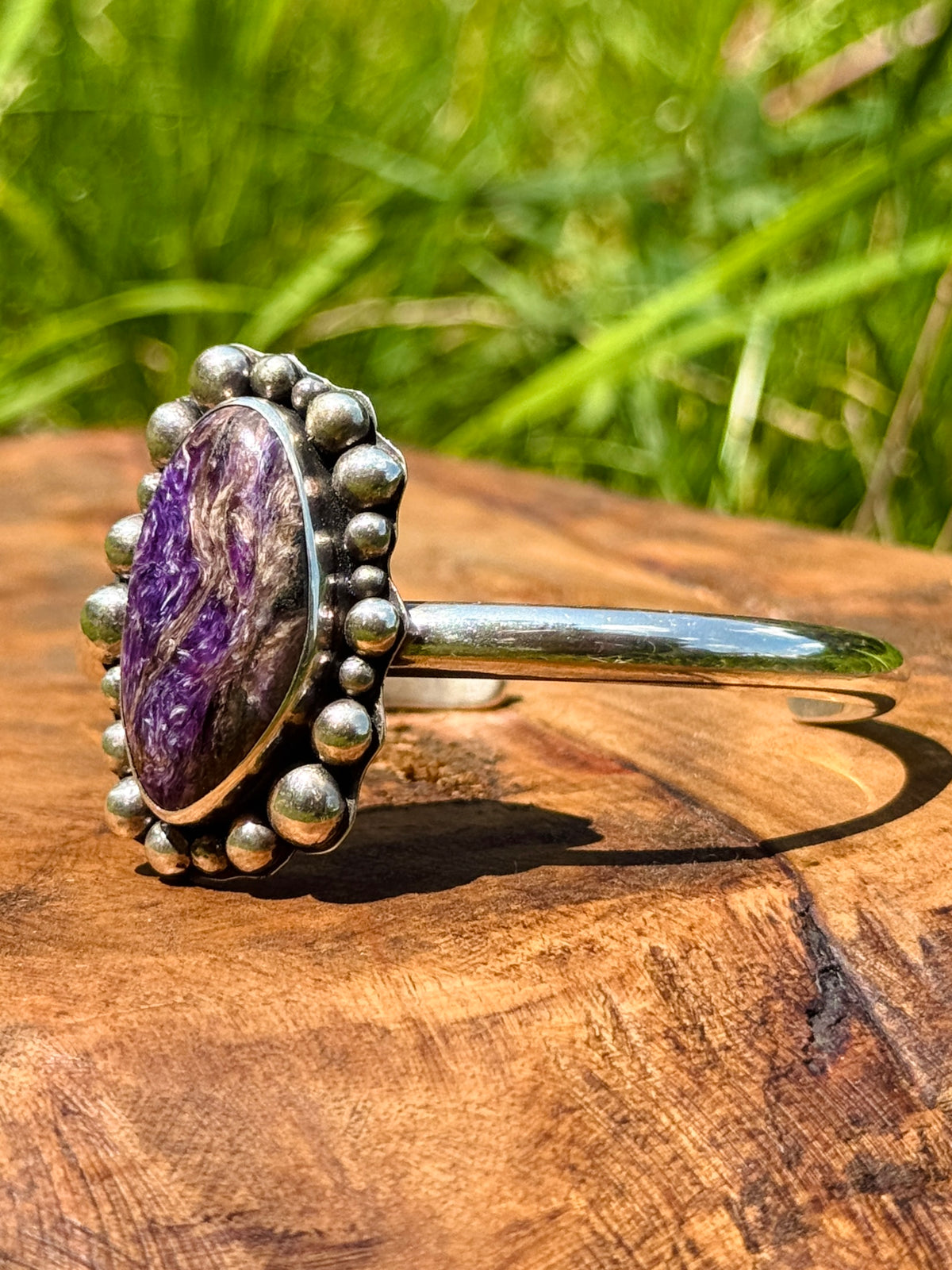 Charoite Cuff Bracelet