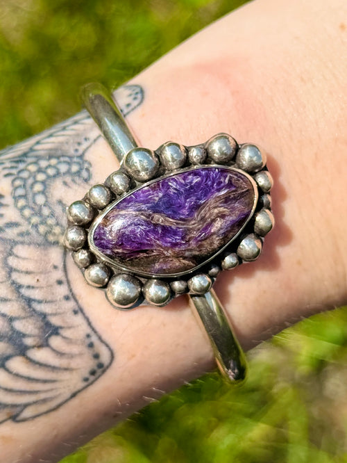 Charoite Cuff Bracelet