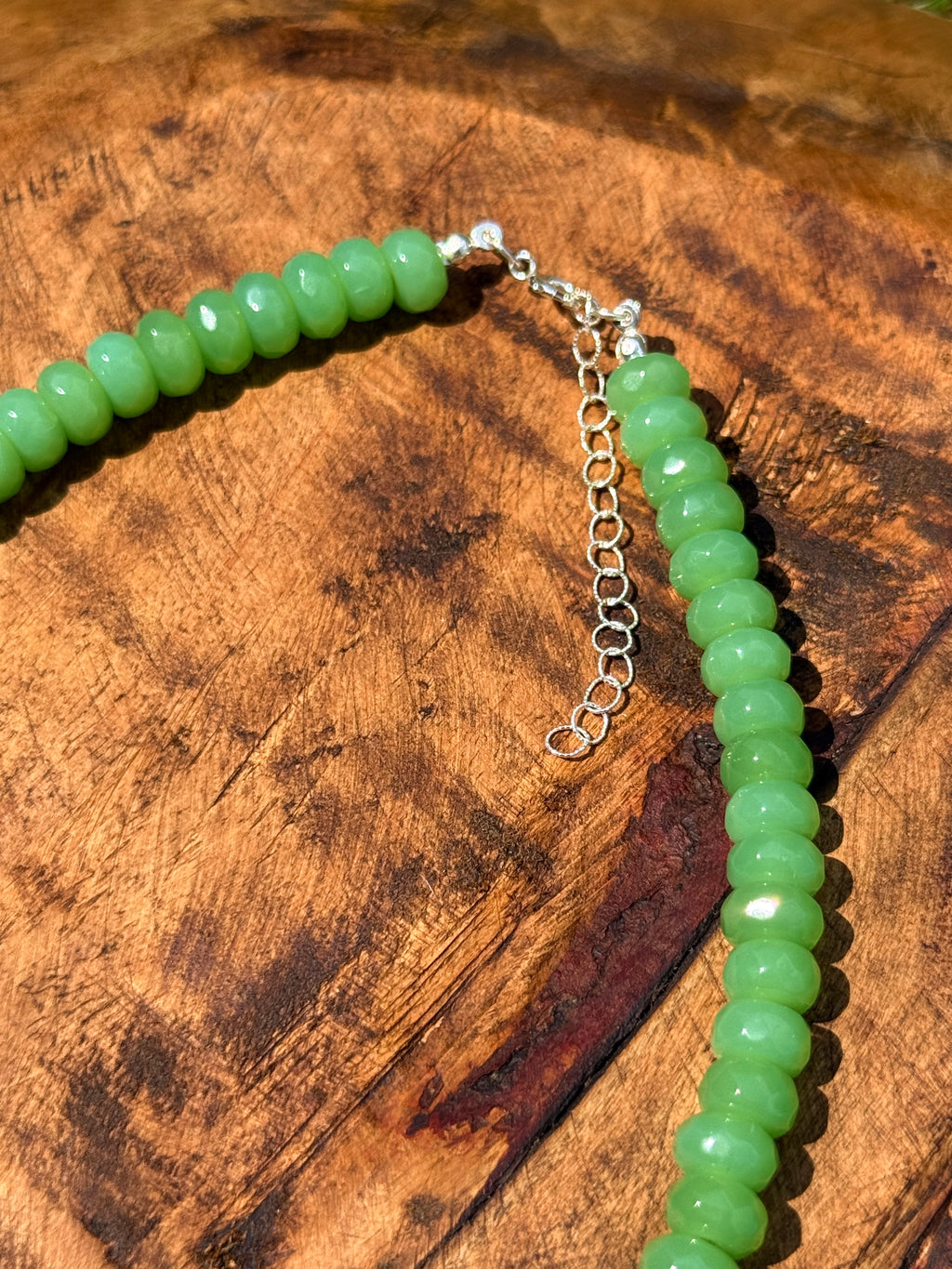 Shimmering Green Jade & Amethyst Statement Necklace
