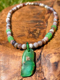 Raw Chrysoprase & Agate Choker