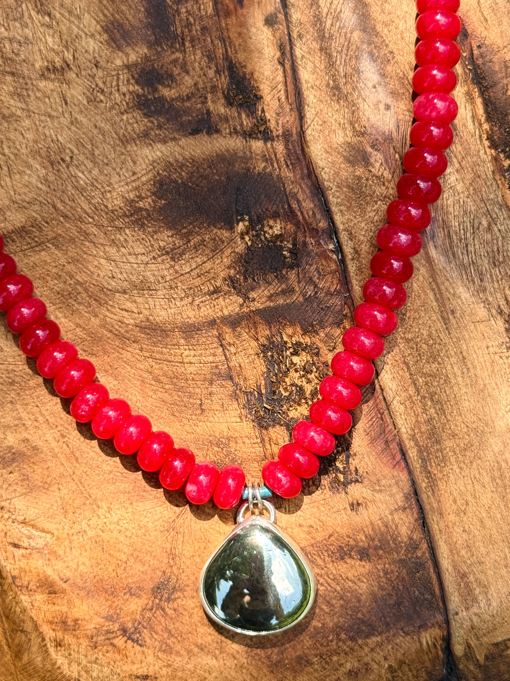 Red Jade Statement Necklace