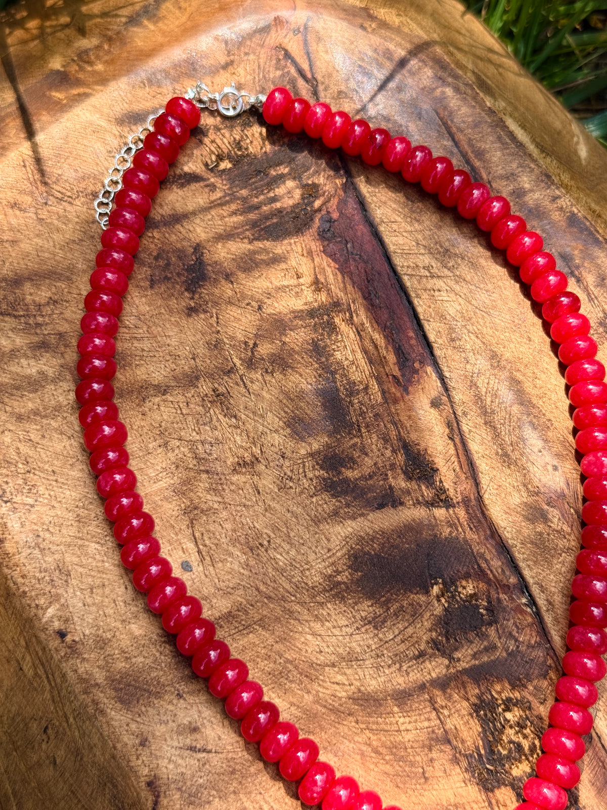Red Jade Statement Necklace