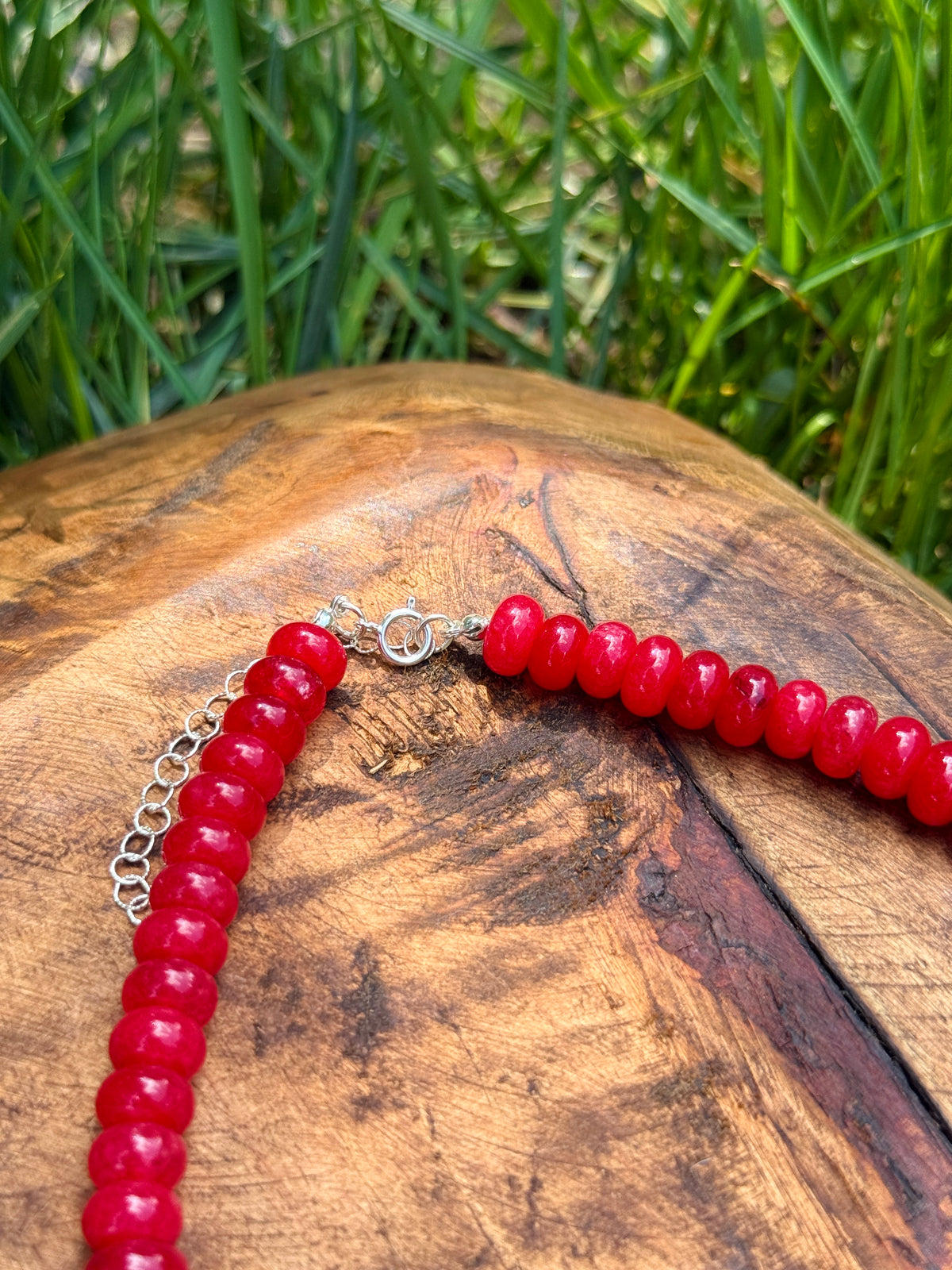 Red Jade Statement Necklace
