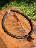 Dark Wood & Amber Necklace