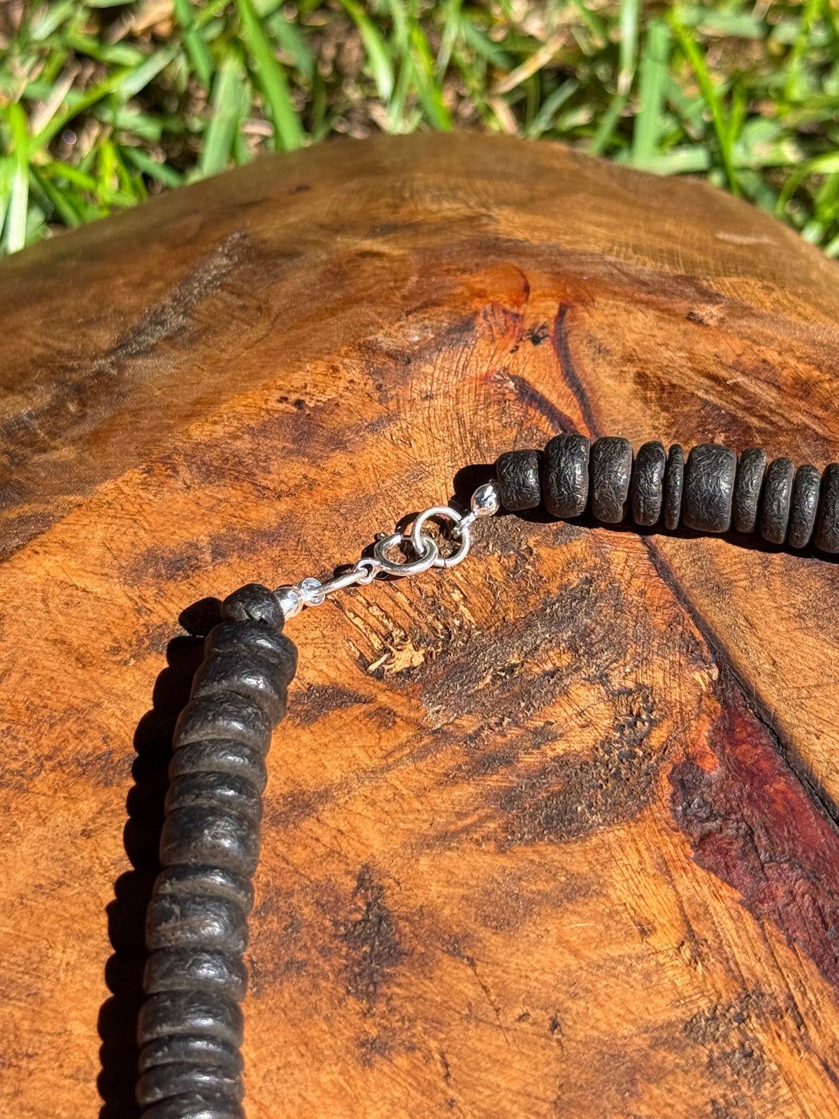 Dark Wood & Amber Necklace