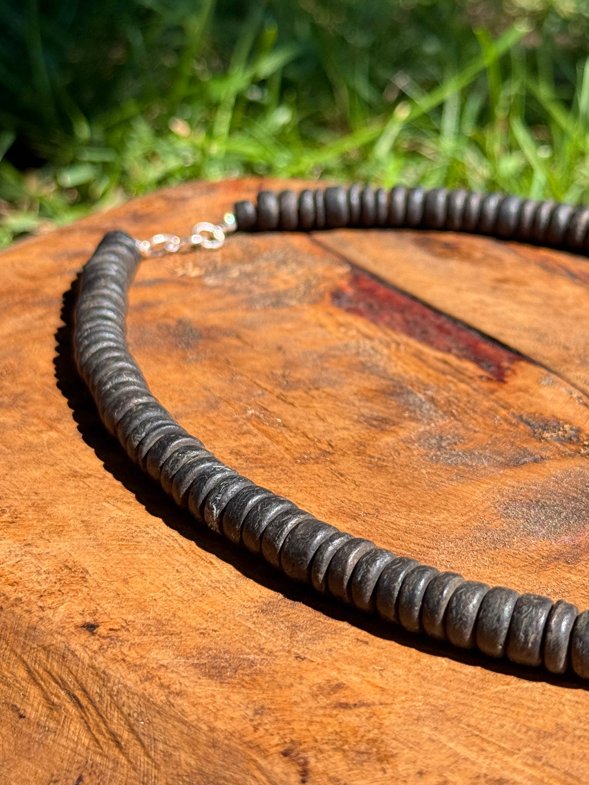 Dark Wood & Amber Necklace