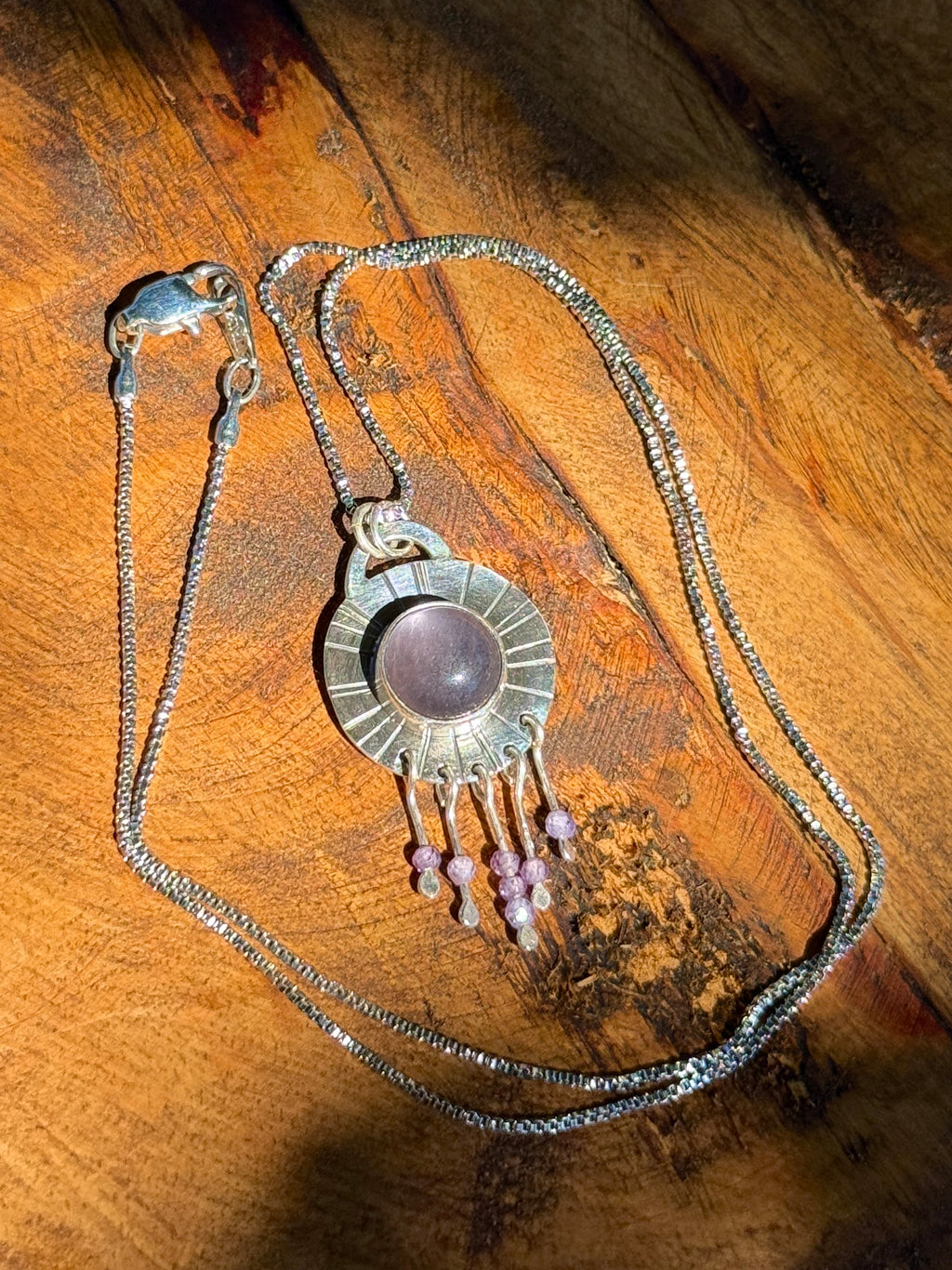 Purple Fringe Necklace