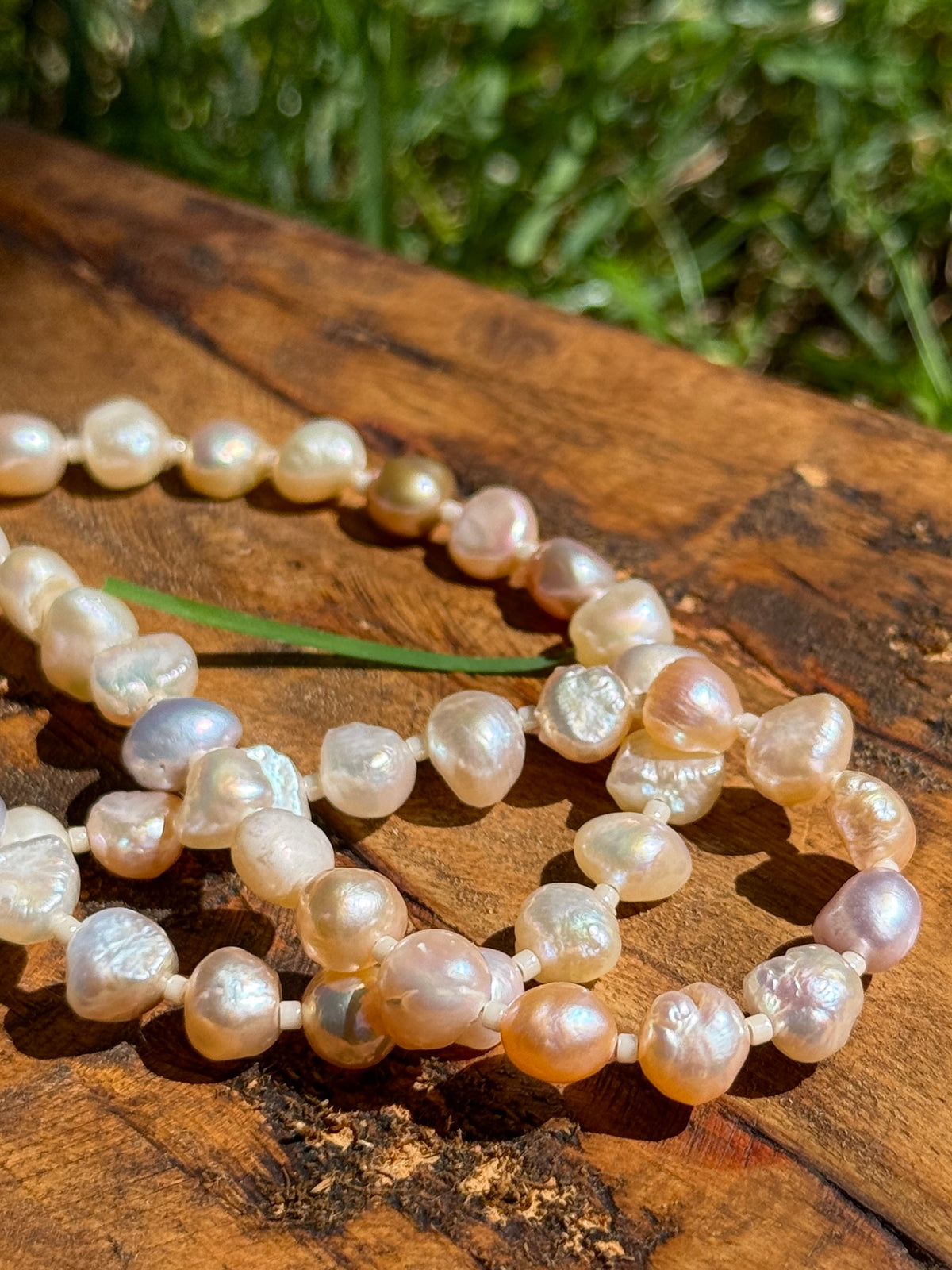 Rose Pearl and Turquoise Choker