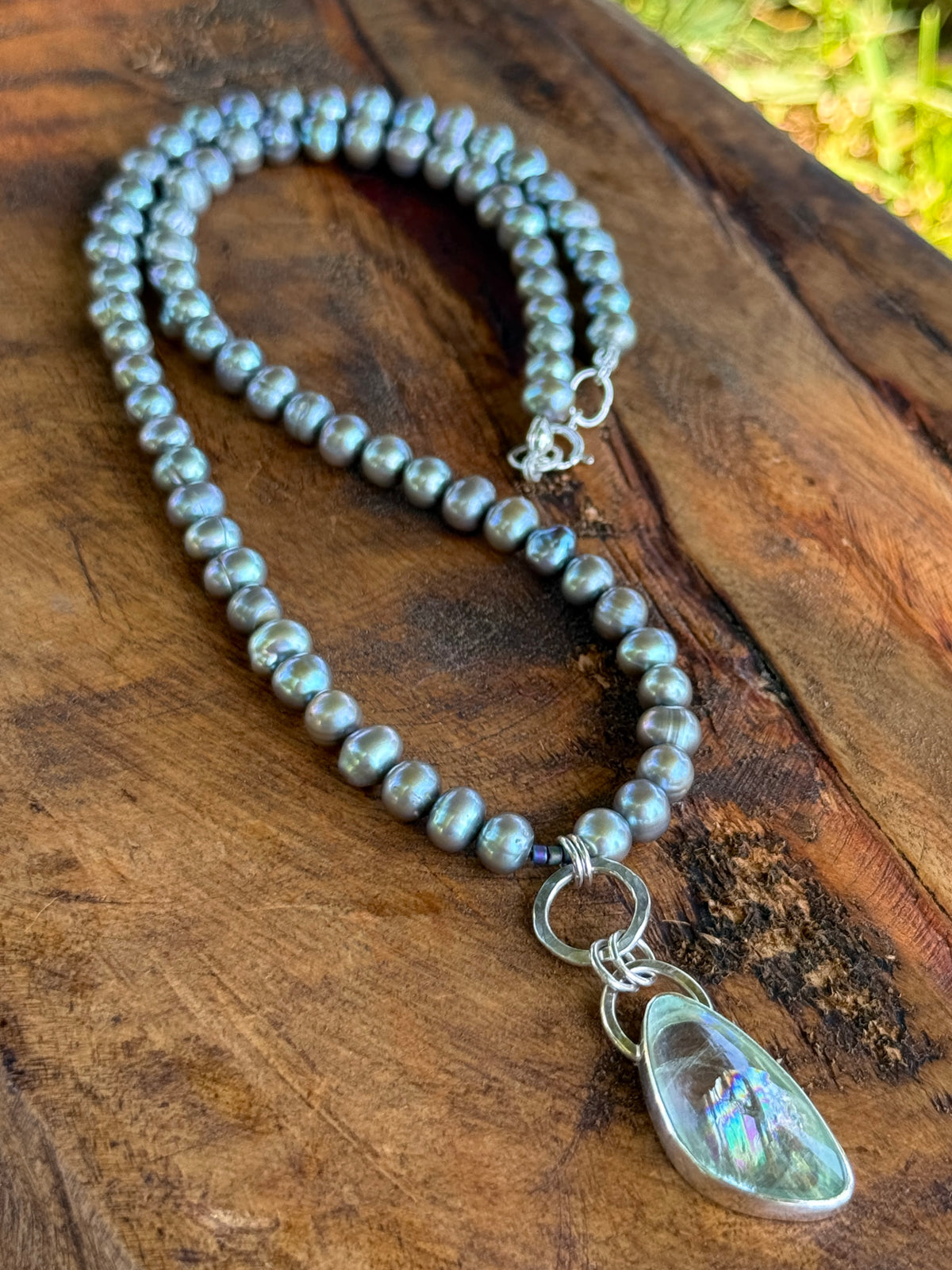 Grey Pearl & Fluorite Choker