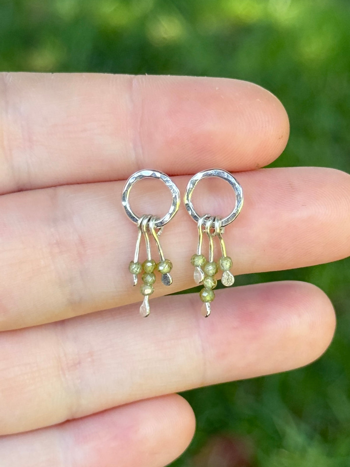 Mini Zircon Fringe Stud Earrings