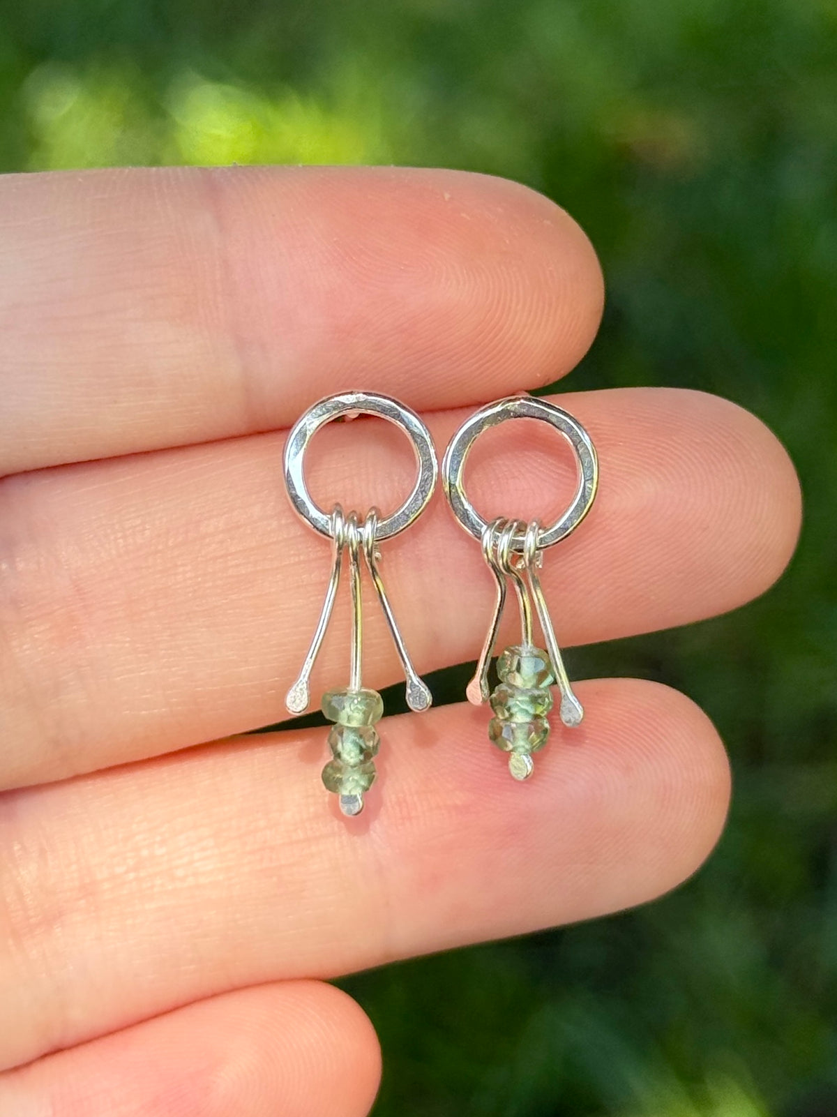 Mini Apatite Fringe Stud Earrings