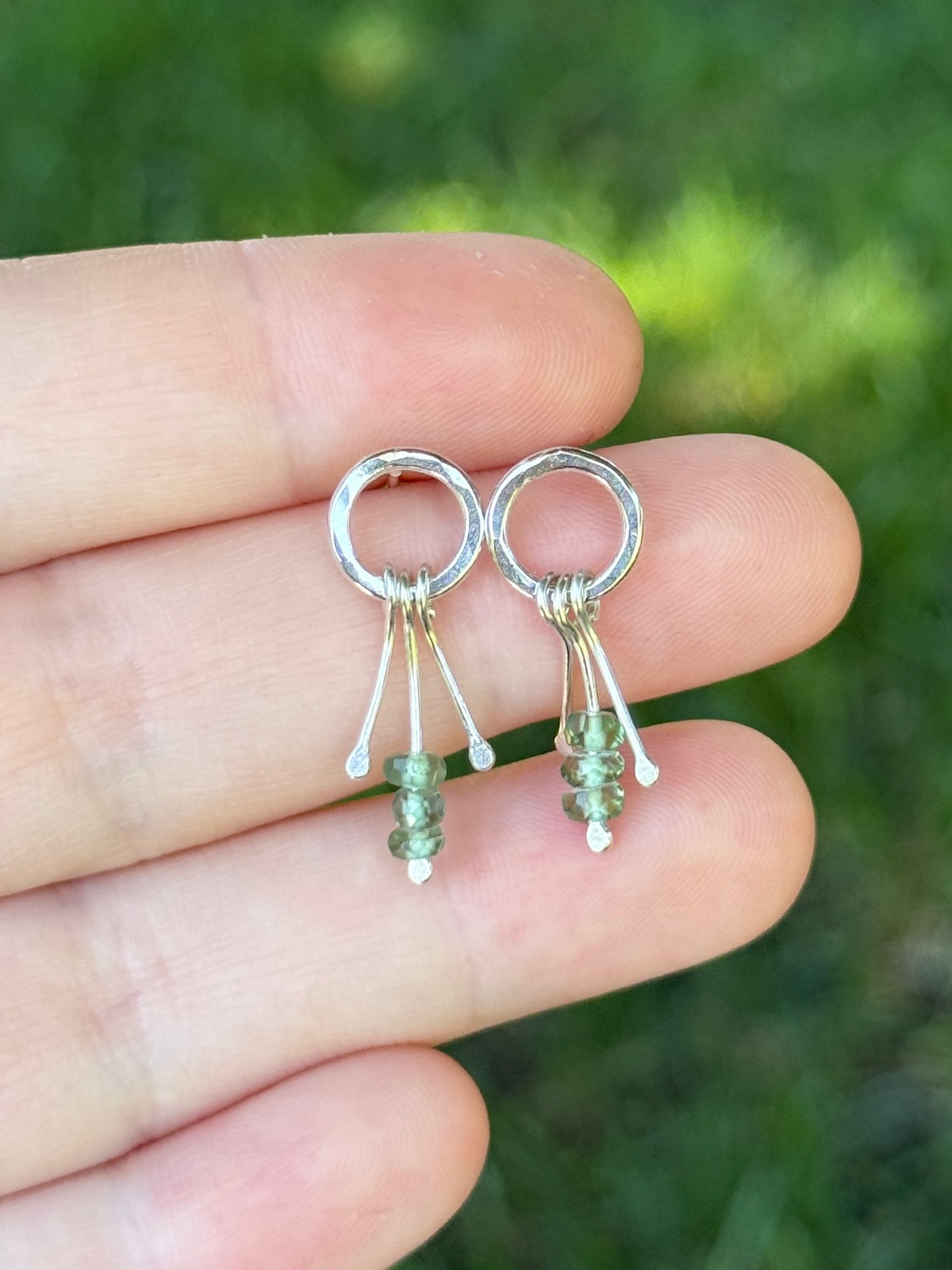 Mini Apatite Fringe Stud Earrings