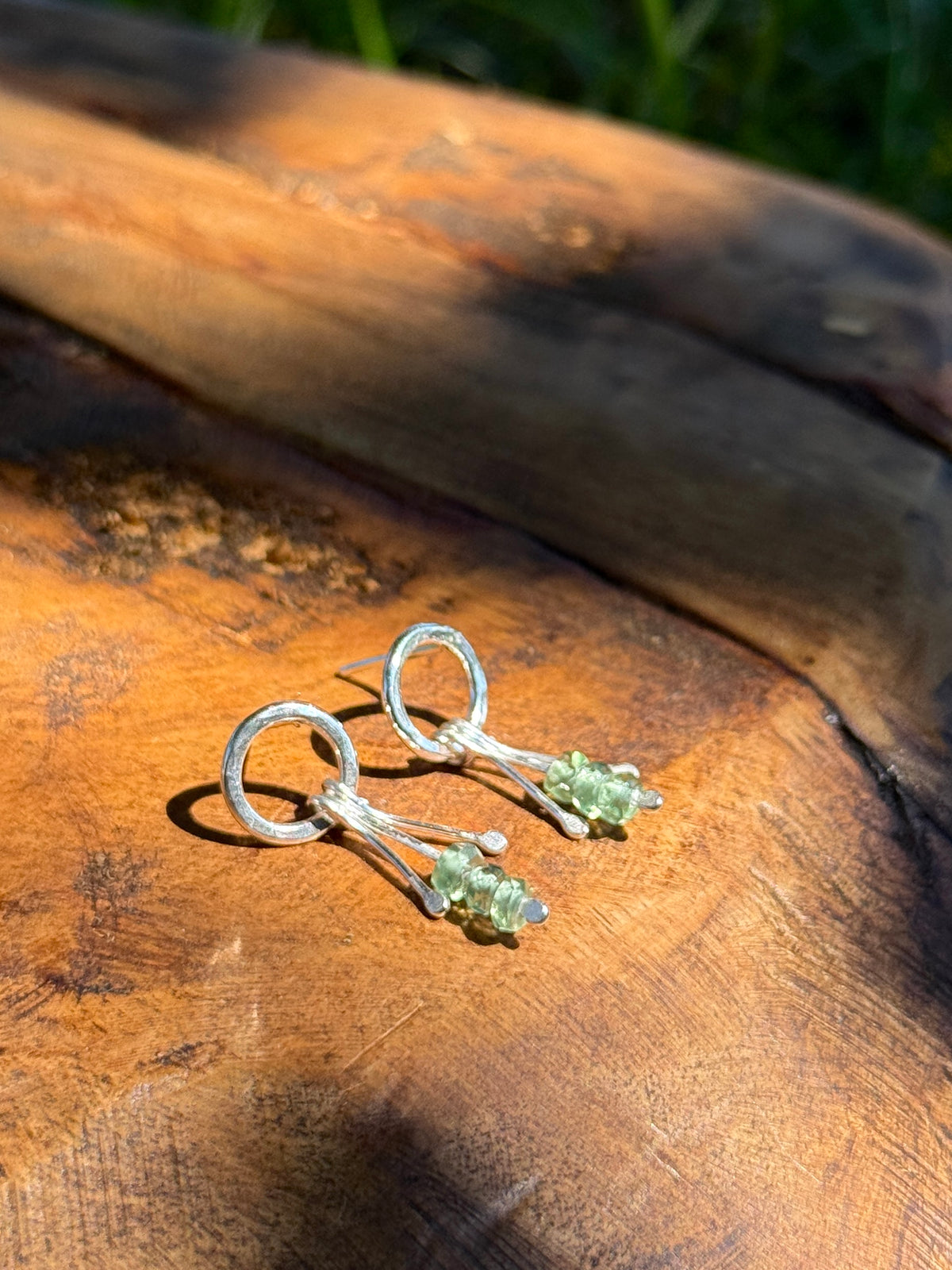 Mini Apatite Fringe Stud Earrings