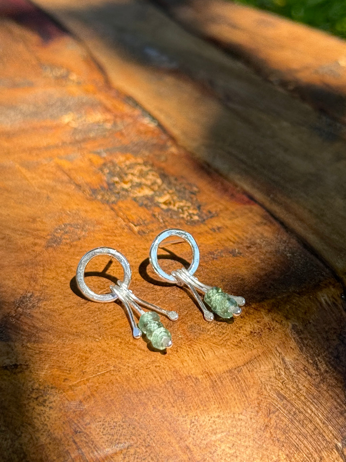 Mini Apatite Fringe Stud Earrings