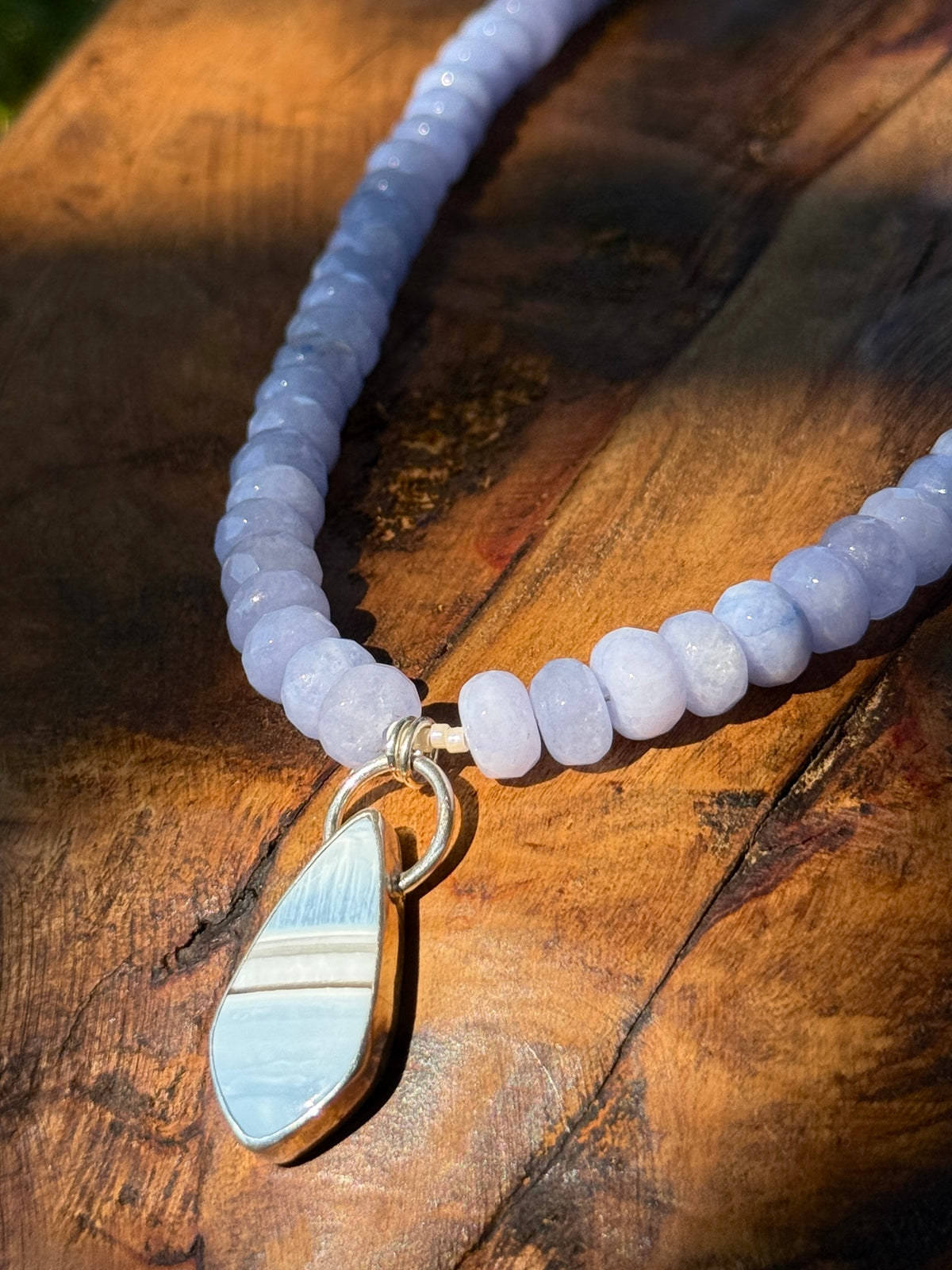 Blue Calcite Statement Necklace