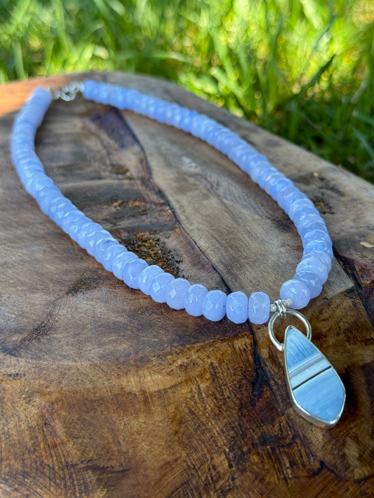 Blue Calcite Statement Necklace