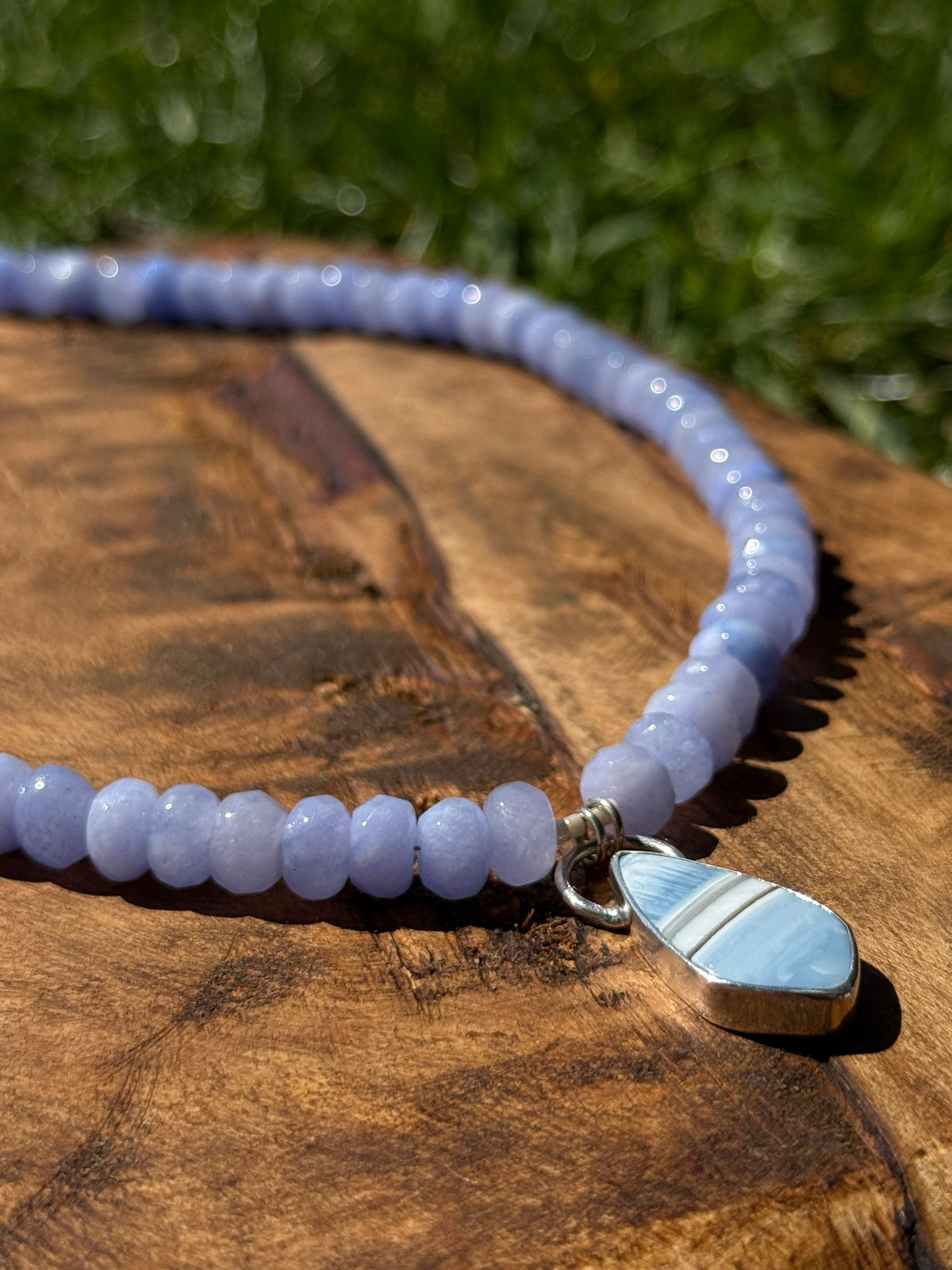 Blue Calcite Statement Necklace