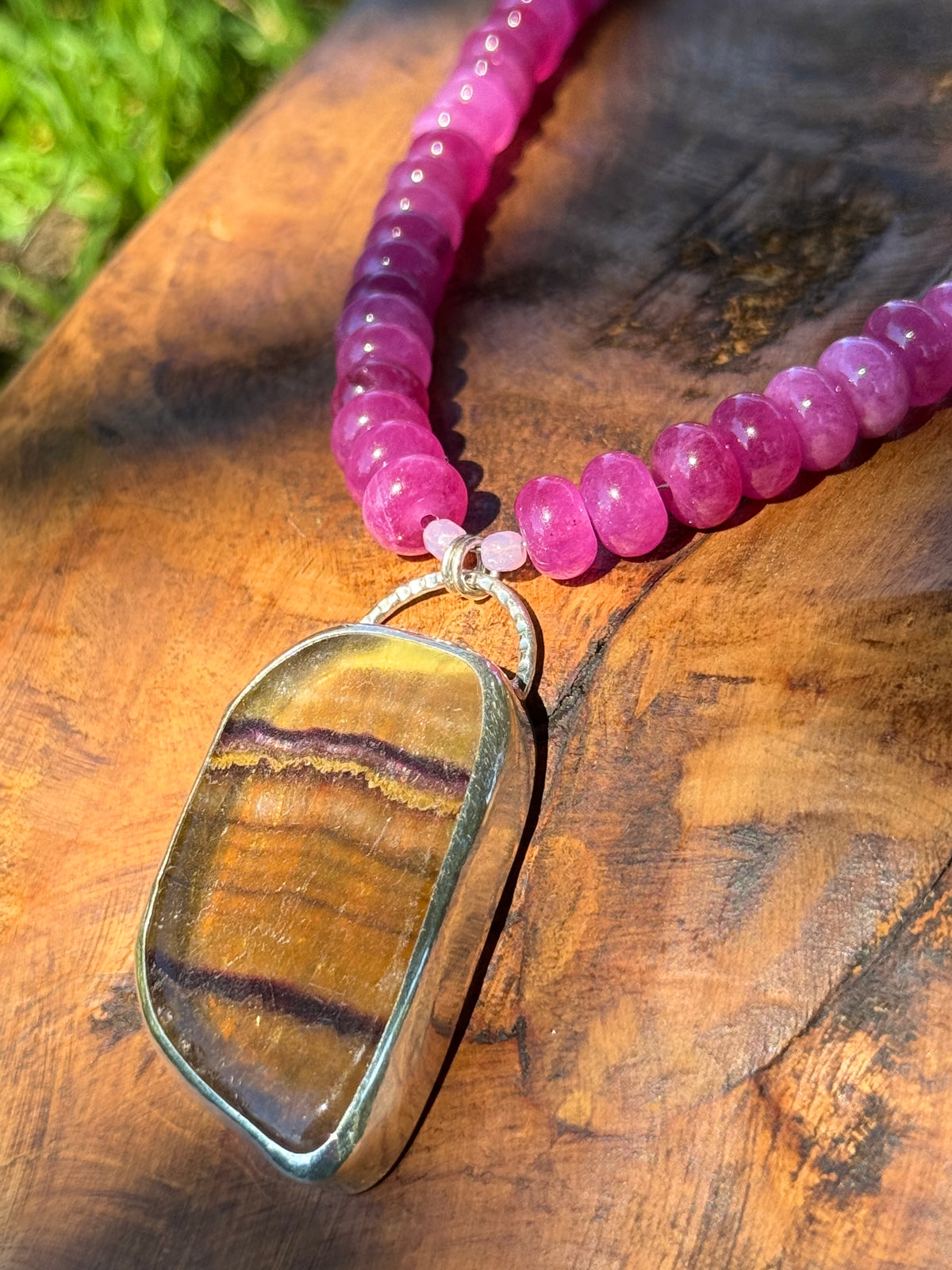 Sunset Fluorite Statement Necklace