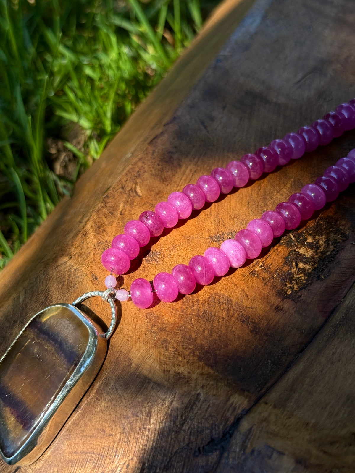 Sunset Fluorite Statement Necklace