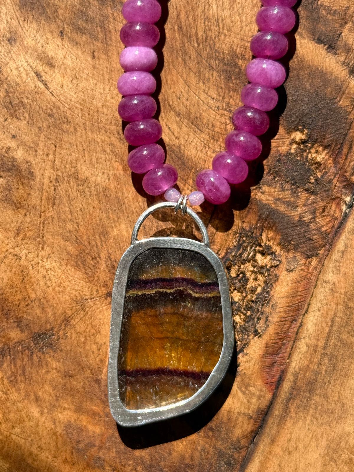 Sunset Fluorite Statement Necklace