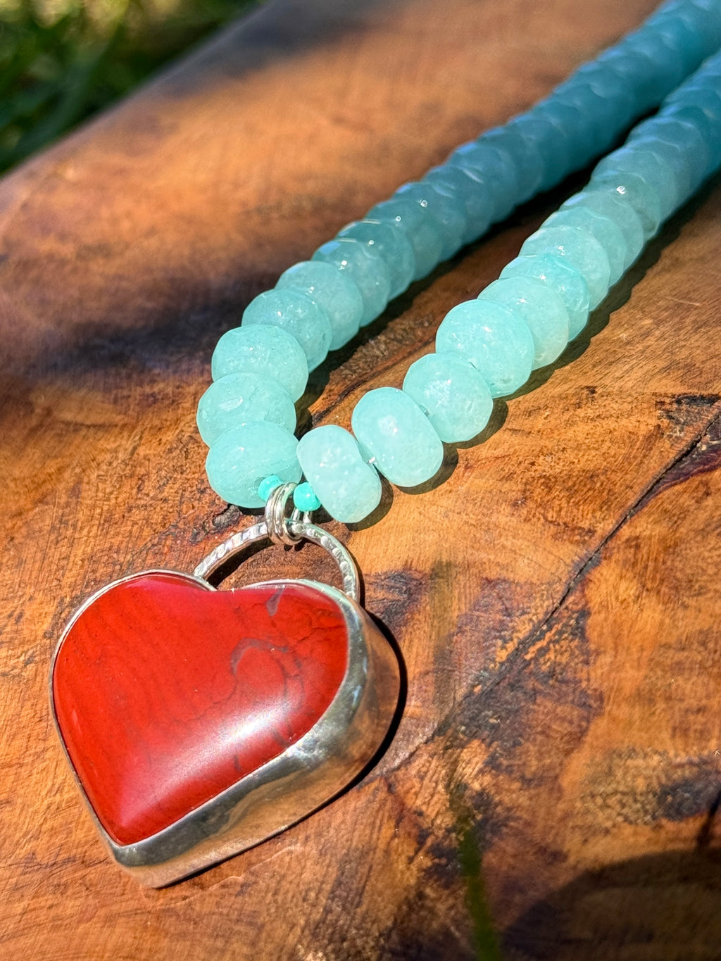 Big Red Heart Statement Necklace