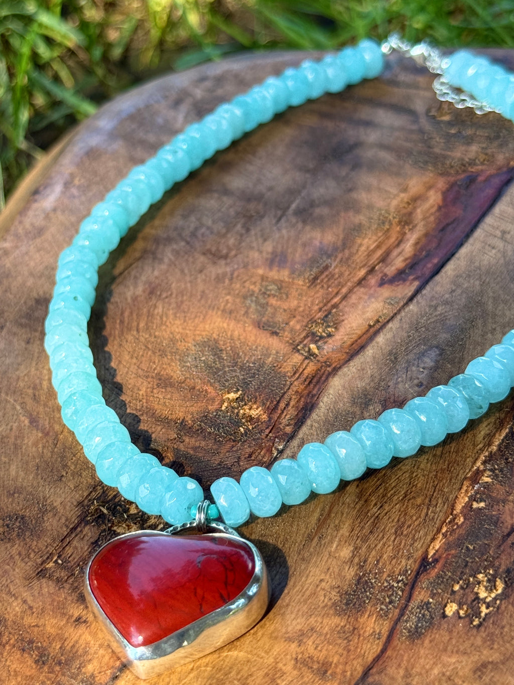 Big Red Heart Statement Necklace