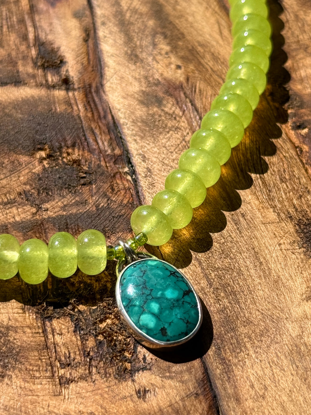 Neon Turquoise Statement Necklace