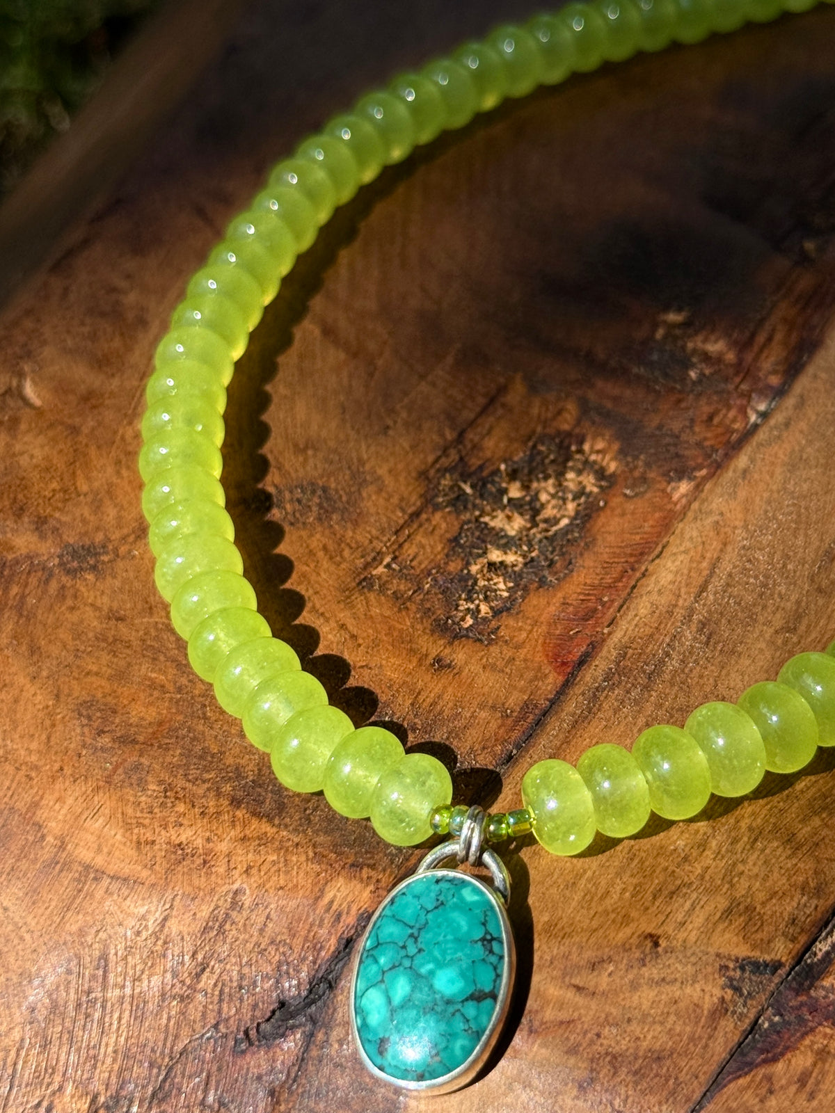Neon Turquoise Statement Necklace