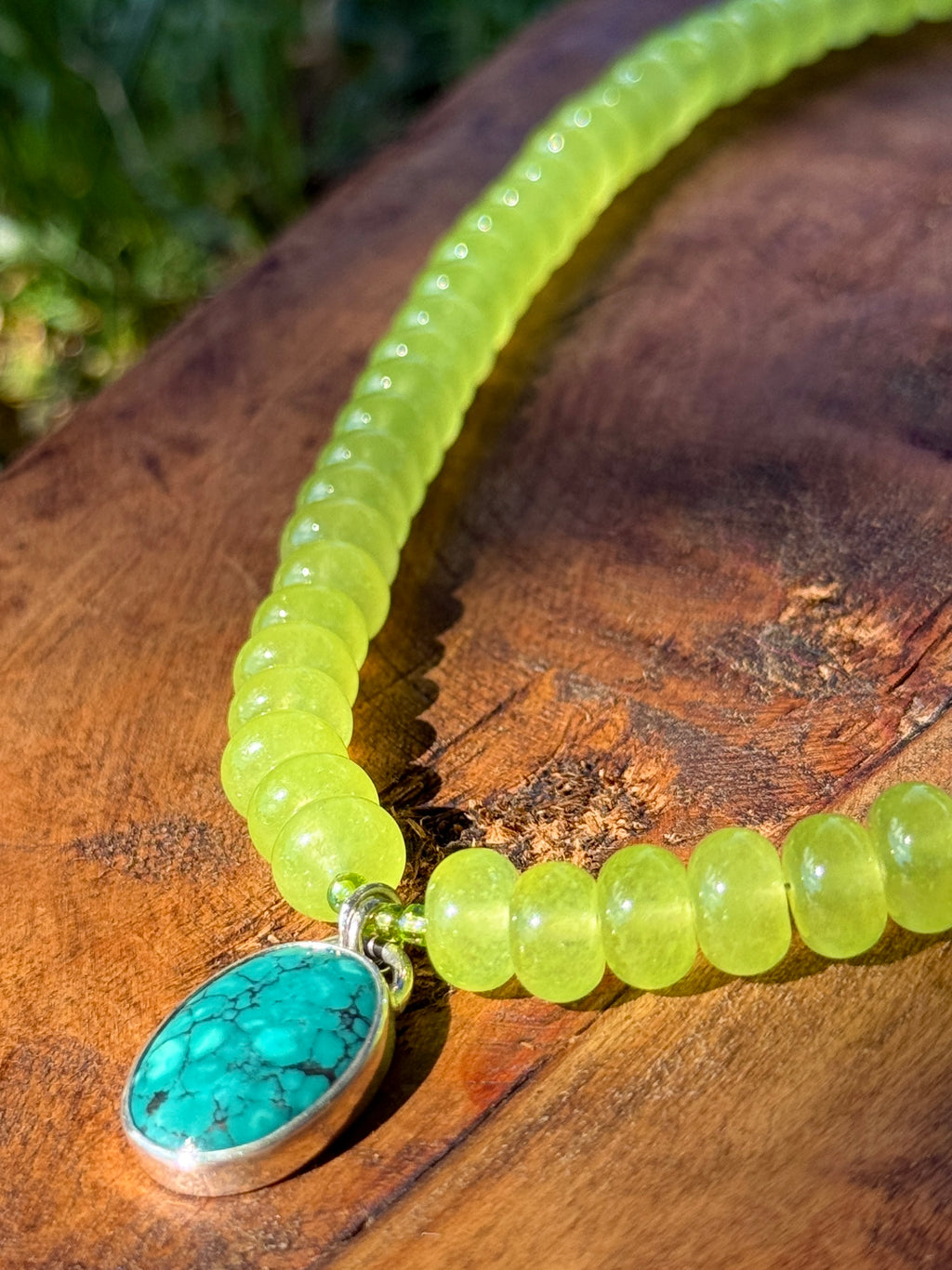 Neon Turquoise Statement Necklace
