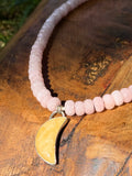 Orange Calcite Moon Statement Necklace
