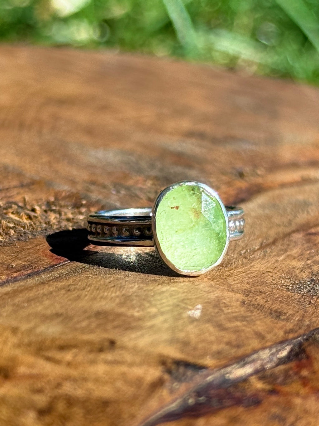 Green Kyanite Ring