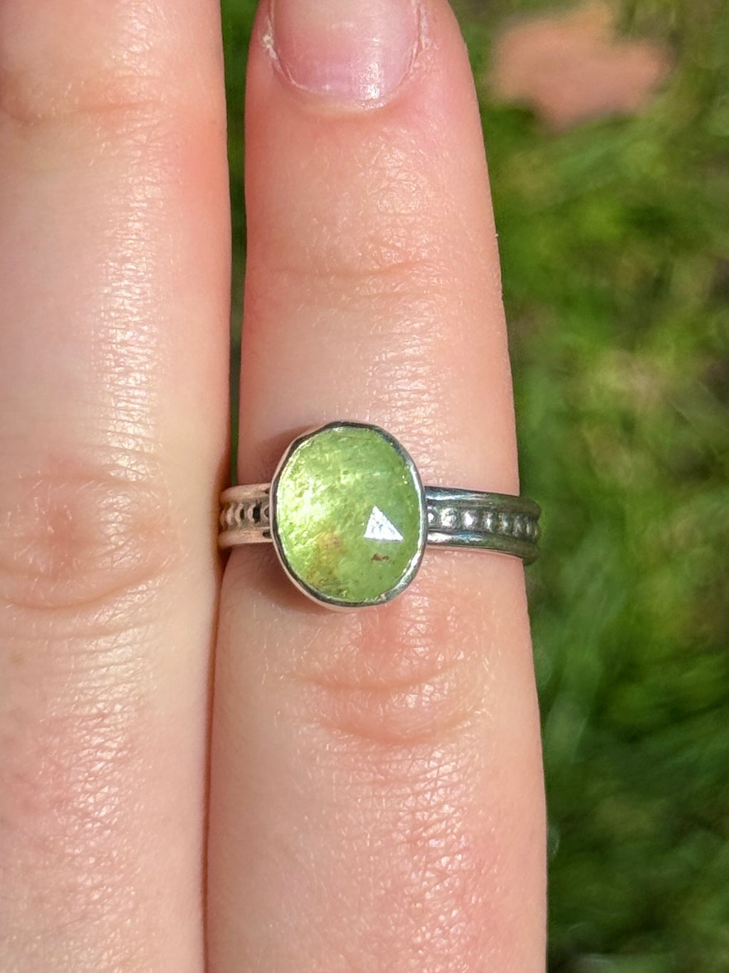 Green Kyanite Ring
