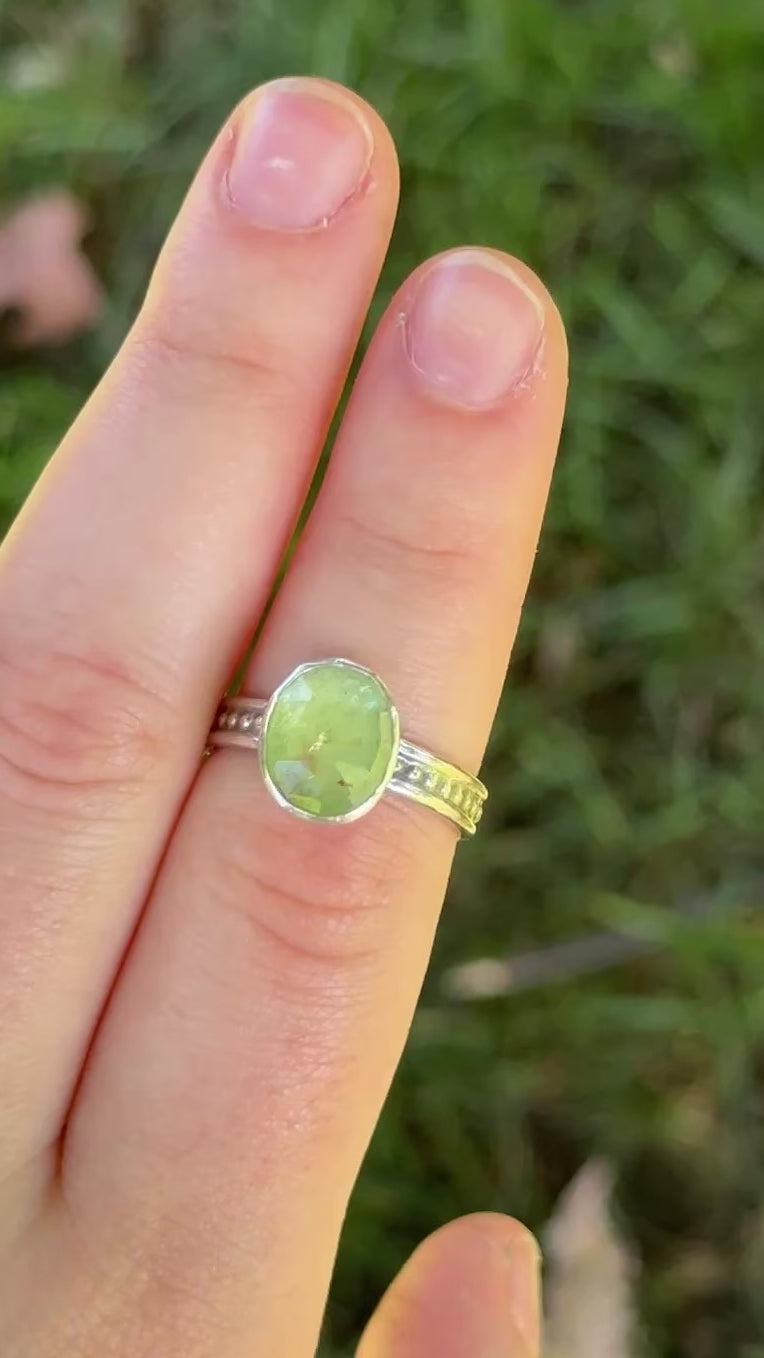 Green Kyanite Ring