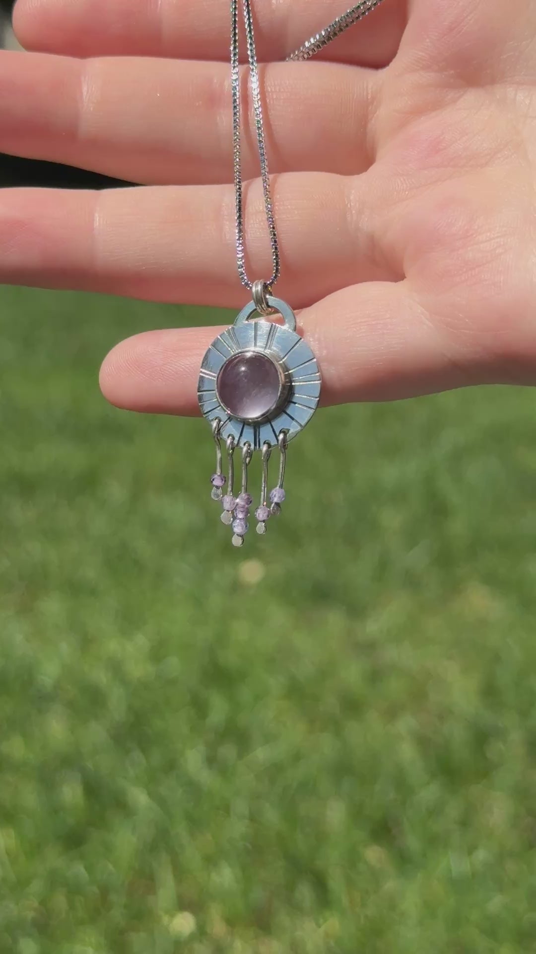 Purple Fringe Necklace