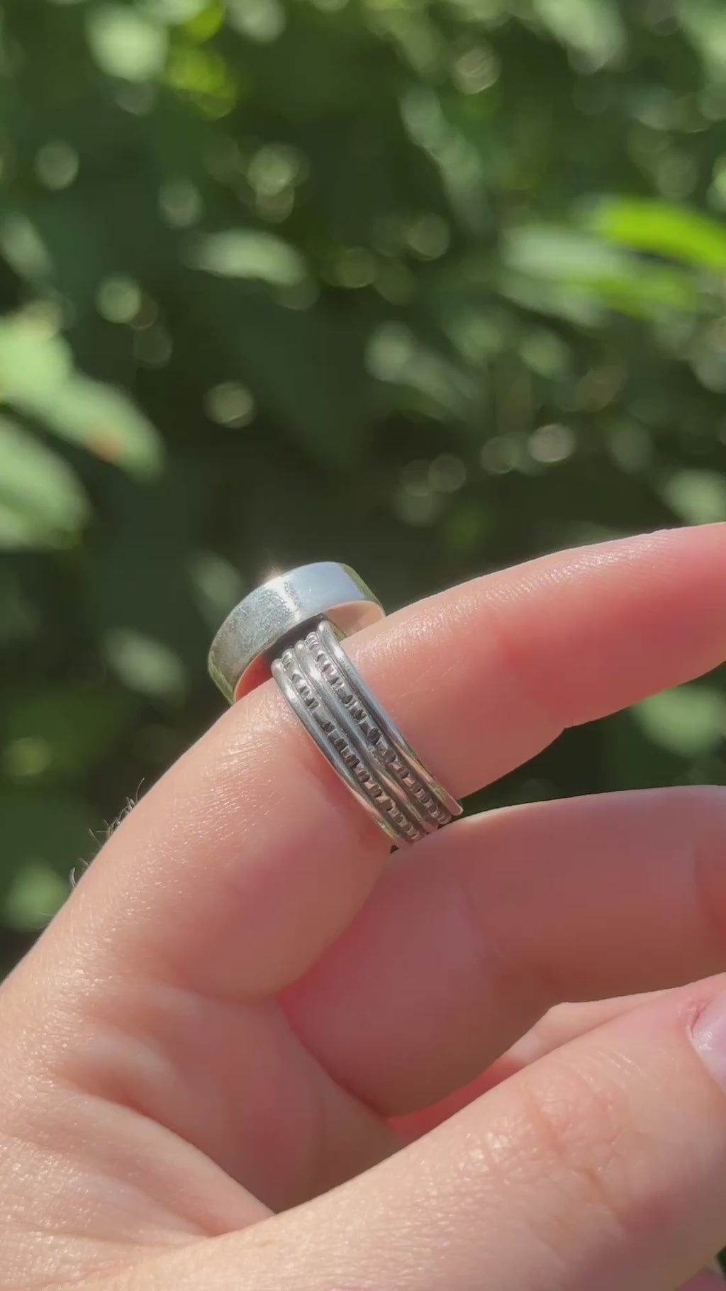 White Buffalo Turquoise Statement Ring