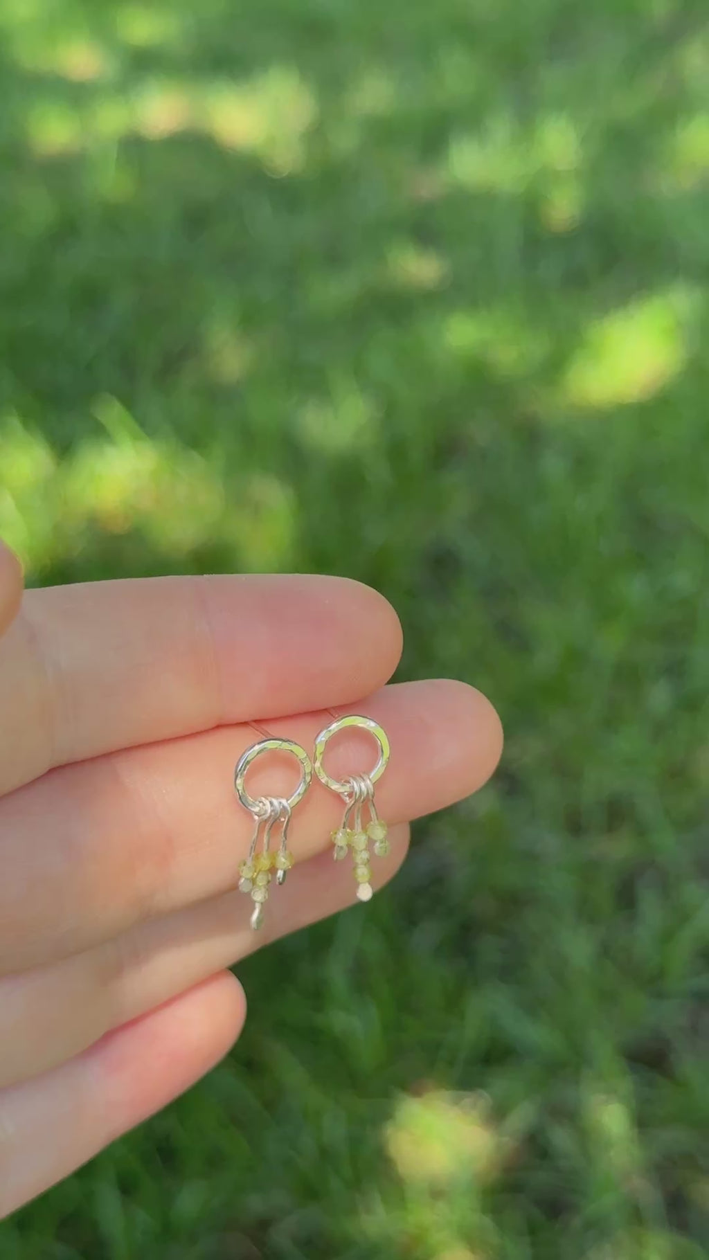 Mini Zircon Fringe Stud Earrings